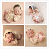 2025新款 影楼婴儿宝宝拍摄拍照服 欧美新生儿童摄影道具蕾丝衣服装