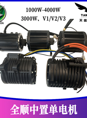 全顺中置电机1000W2000W3000W4000W永磁无刷电机卡丁车齿轮电机