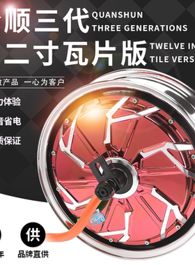全顺12寸三代瓦片电机2000w3000w5000w6000W8000W电动车远驱套装