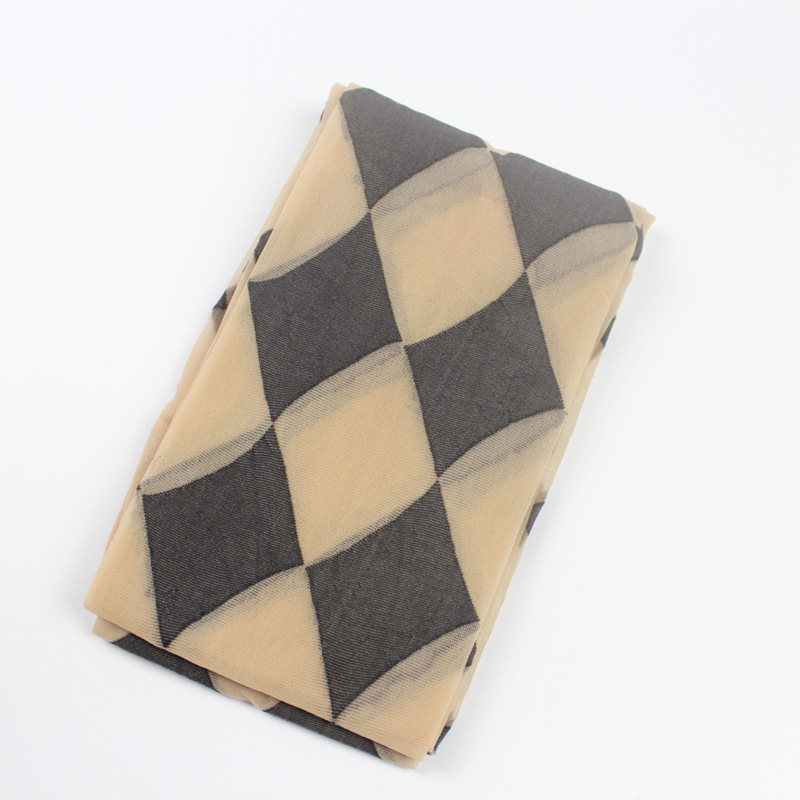 肤色提花黑色大方格菱形格学院风 薄款透肉夏季个性丝袜20d连裤袜