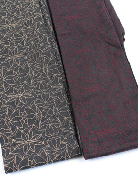 黑色暗红色织花宫廷风复古图腾古着天鹅绒120D春秋连裤袜单面加裆