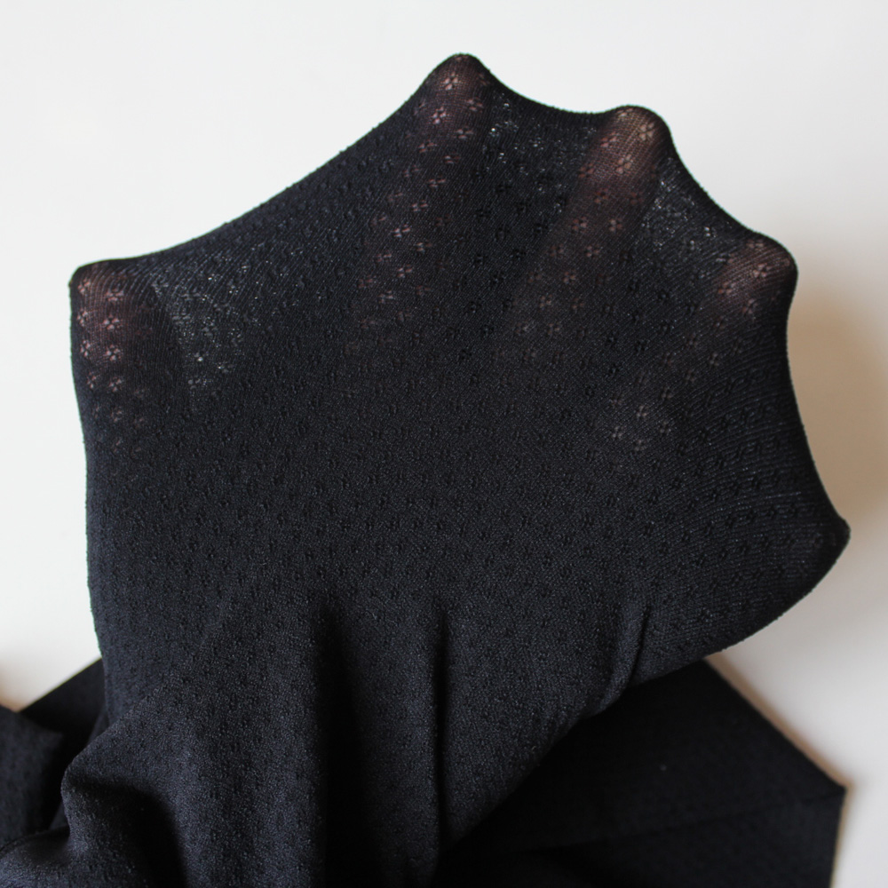 黑色小米碎天鹅绒连裤袜