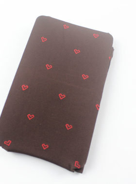 咖啡提花红色小爱心甜美少女可爱天鹅绒100D春秋款连裤袜织花丝袜