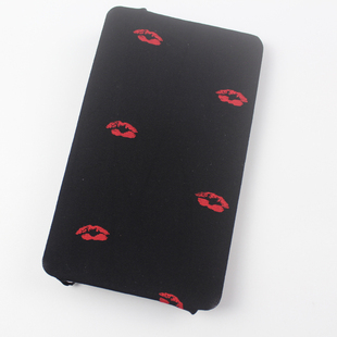 黑色提花红色唇印口红嘴唇热情吻火热织花天鹅绒120D春秋款连裤袜