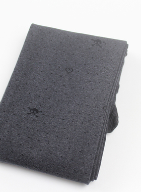 麻灰色提花爱上死神爱心骷髅头点点120D天鹅绒春秋款不透肉连裤袜