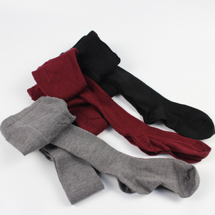 纯色棉质带脚型单层不加绒连裤袜 手感柔软舒适 店主极力推荐款