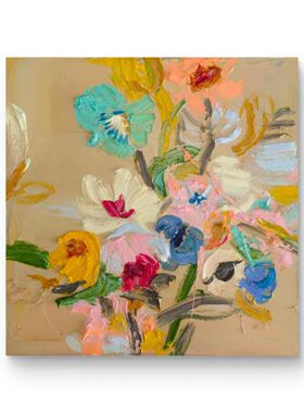 【花影】贾翼鸣 50*50 布面油画 H3104