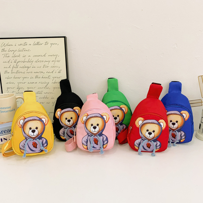 六一礼物小包卡通小熊儿童斜挎包男女童迷你小胸包轻便可爱跨包包