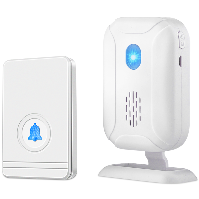 门铃家用无线超远距离免插电子防水遥控电池款玲一拖二老人呼叫器