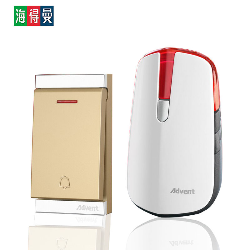 海得曼自发电门铃家用无线超远距离免插电子遥控玲防水老人呼叫器