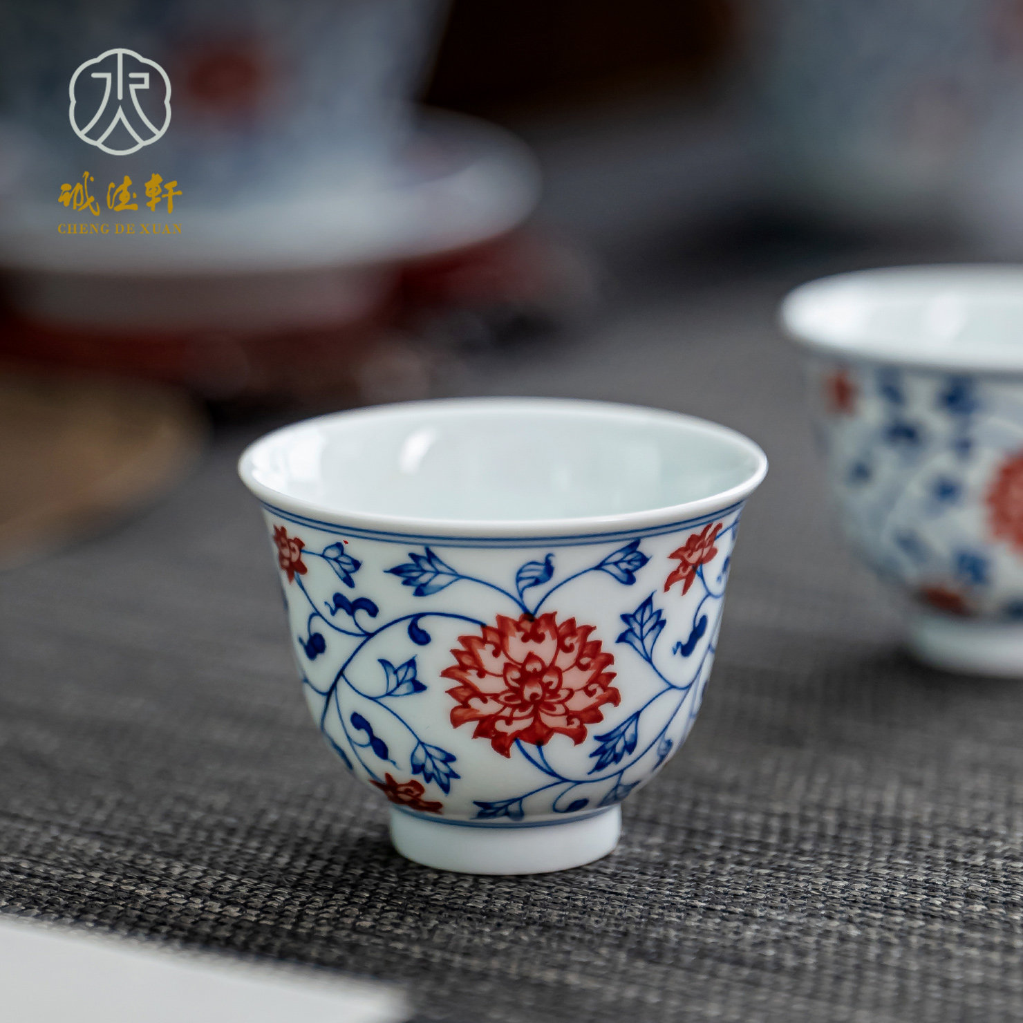 诚德轩中式缠枝莲纹单杯图片