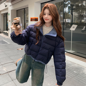 数据好 格纹拼接保暖羽绒服 2C018-3012-P250-K378图片