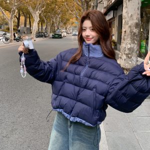 数据好 格纹拼接保暖羽绒服 2C018-3012-P250-K378图片