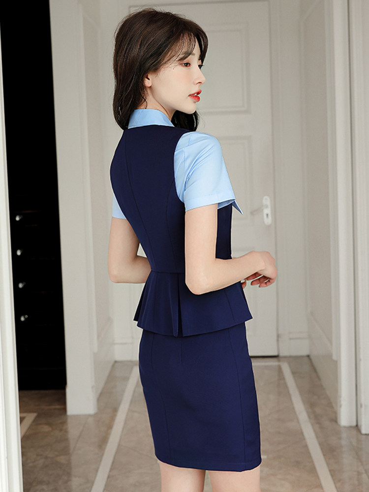 HIGH-END PROFESSIONAL SUITS WOMENS SPRING AND AUTUMN TEMPERAMENT FORMAL WEAR HOTEL FRONT DESK OVERALLS SKIRTS BEAUTY SALONS JEWELRY OVERALLS FASHION