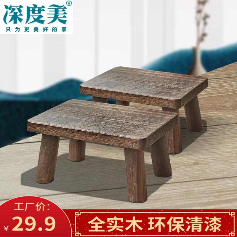 实木换鞋凳成人矮凳烤色