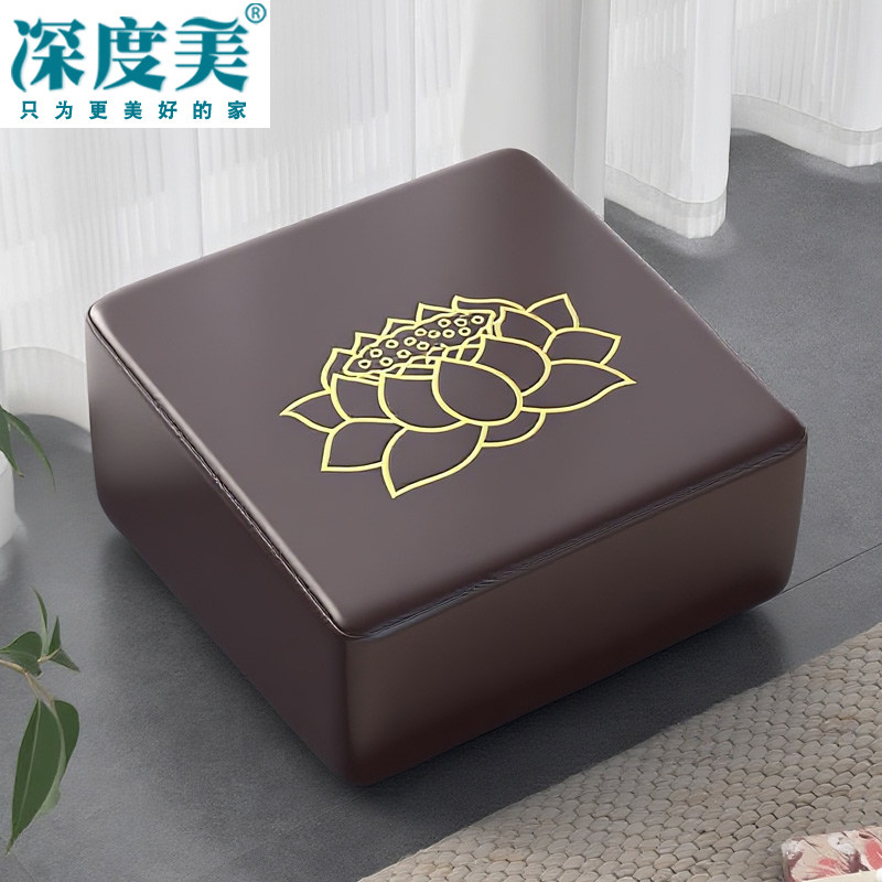 拜凳拜垫可拆洗莲花磕头打坐垫椅凳子家用皮禅修垫瑜伽蒲团跪拜