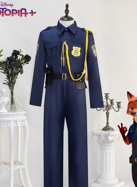 疯狂动物城2cos狐狸尼克cosplay电影深蓝色警官服漫展制服套装男