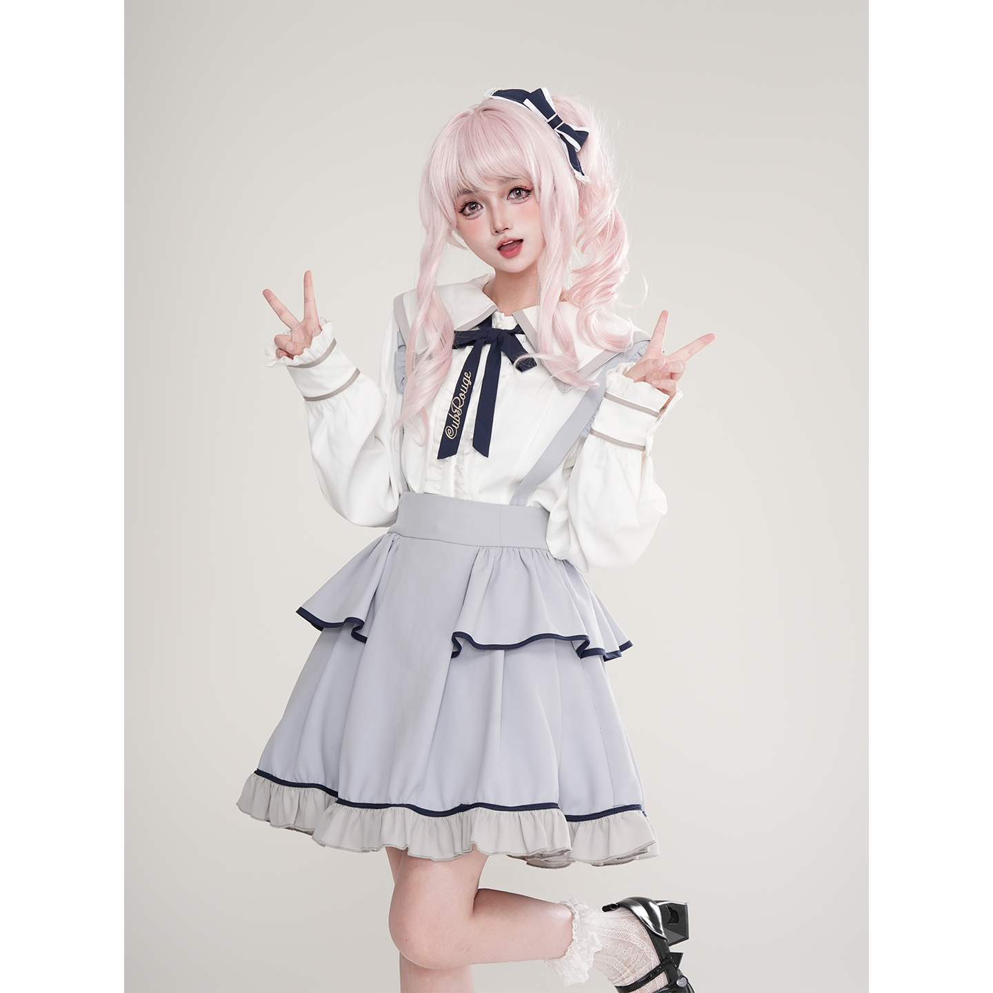 世界计划PJSK25时晓山瑞希cosplay动漫常服套装背带短裙俏皮假发