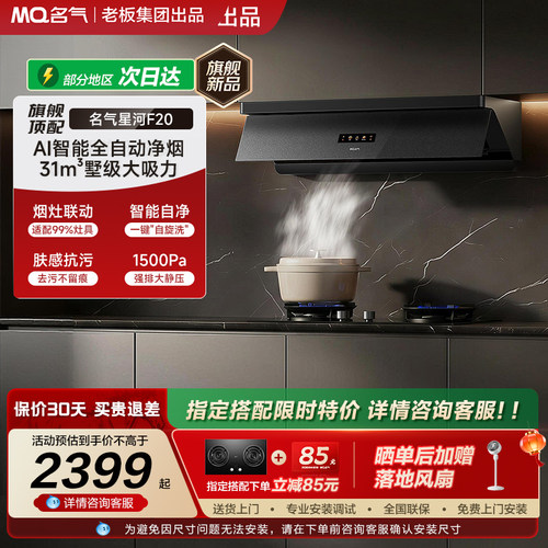 名气旗舰温感联动要抽吸油烟机