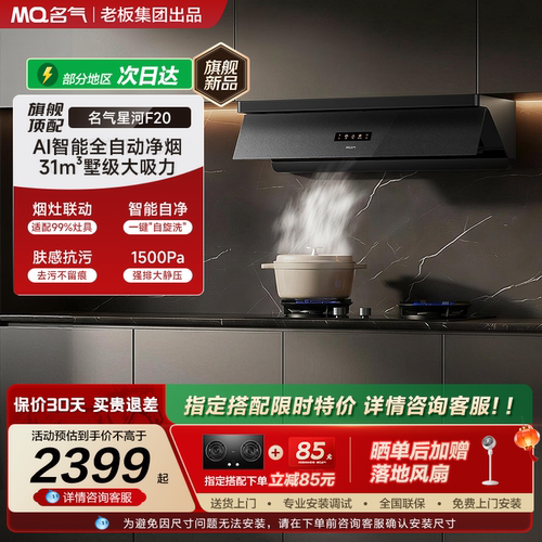 名气旗舰温感联动要抽吸油烟机