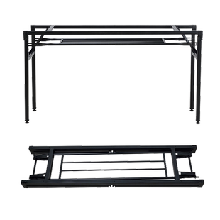 简易折叠桌架双层弹簧折叠架长条培训会议加厚支架桌腿配件桌子
