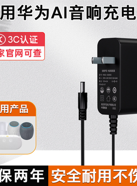 适用华为HUAWEI小艺AI音箱智能蓝牙音响充电器电源线2/2e/Myna/SKLK-00/AIS-BW50-01开关电源适配器线12V插头