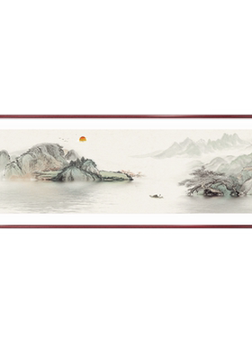 良木客厅新中式山水画挂画