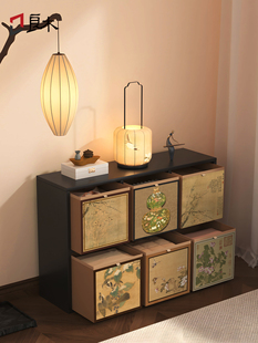 中古风收纳箱卡莱克格子柜非藤编收纳盒整理盒子布艺收纳筐大容量