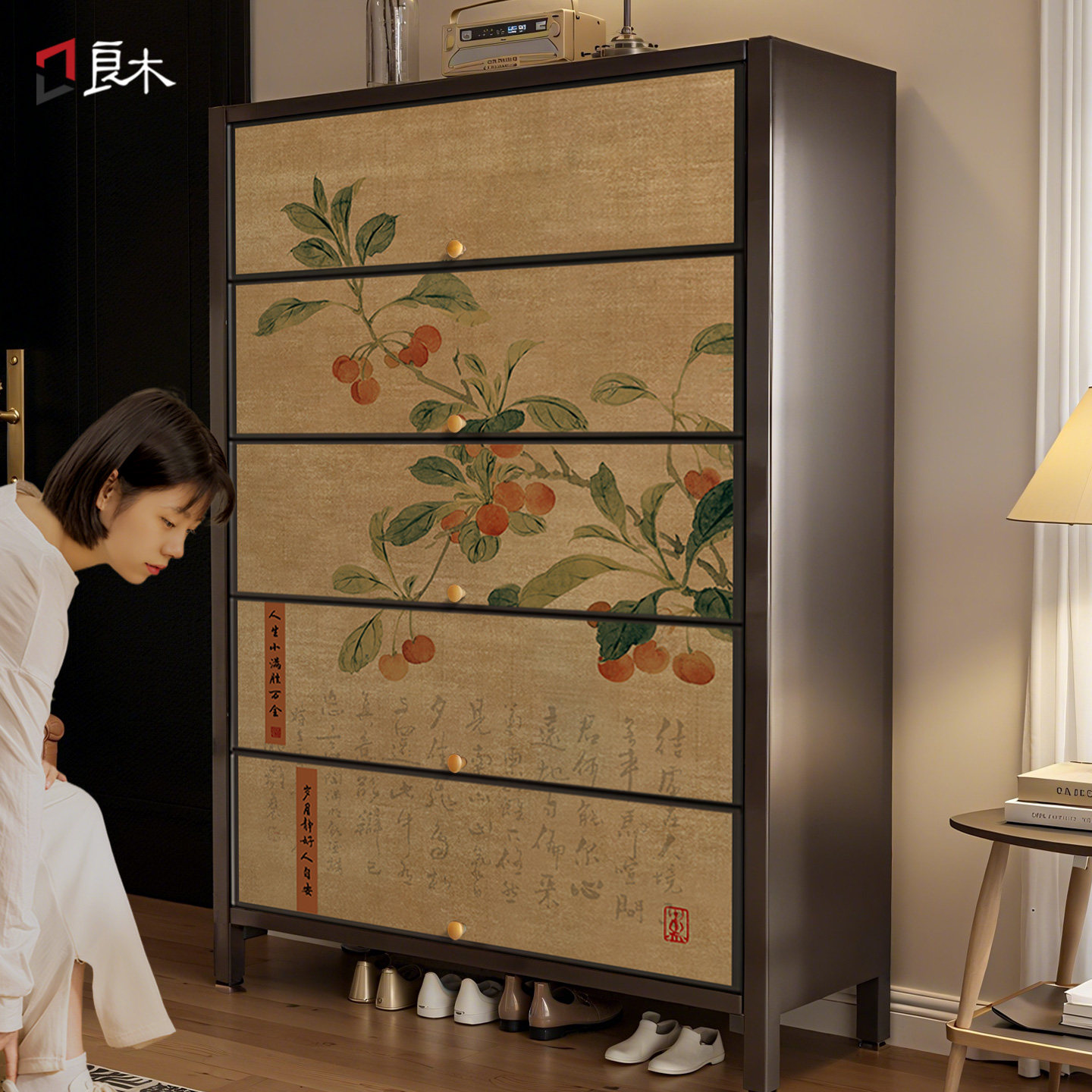 宋氏美学鞋柜家用门口入户收纳柜一体靠墙门外走廊用多层玄关柜,收纳整理,鞋柜,淘宝优惠券,粉丝福利购,淘宝优惠卷