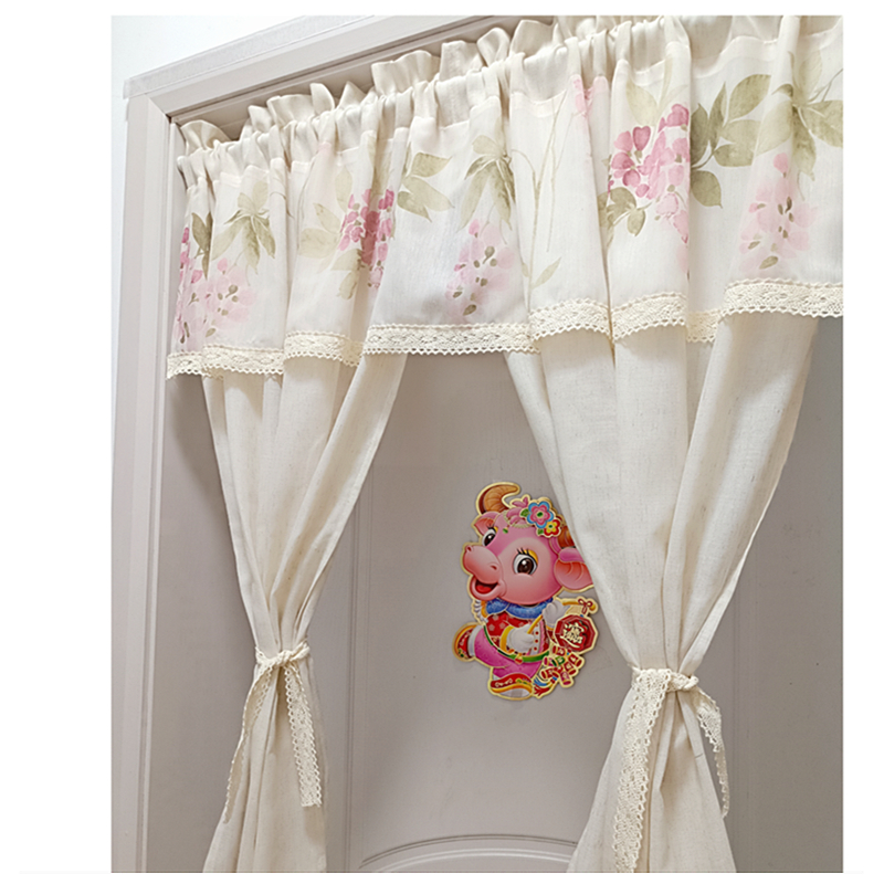 文艺麻纱隔断橱柜卧室门帘挂帘