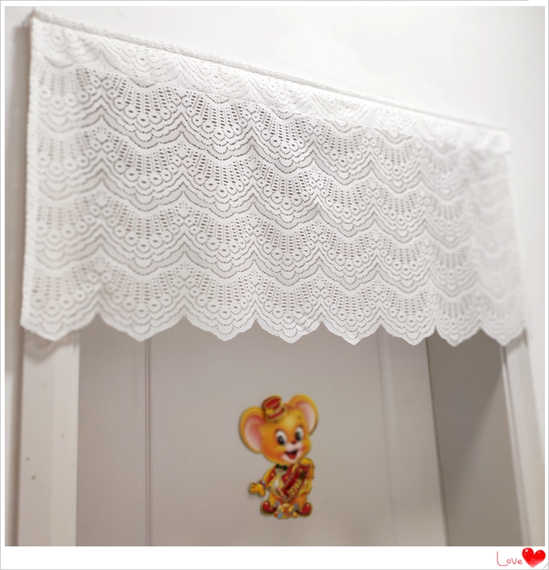 家用免打孔魔术贴镂空橱柜挂帘