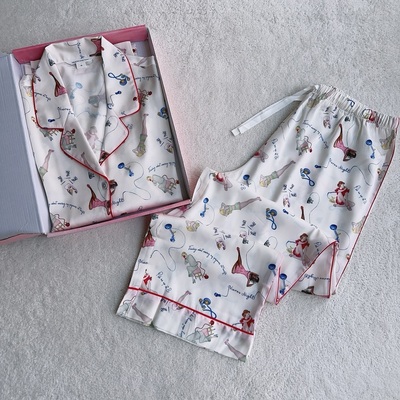 秋季可爱女孩长袖裤睡衣家居服