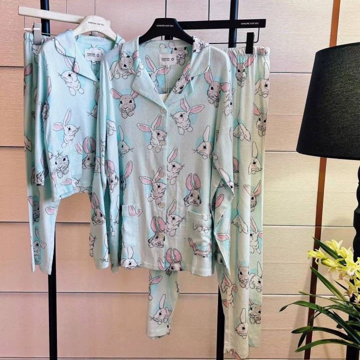 大耳朵兔亲子睡衣宽松舒适