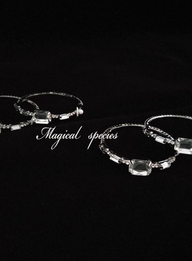 物种 夸张大圆圈耳环满钻耳圈气质韩国简约网红耳夹无耳洞女大圈