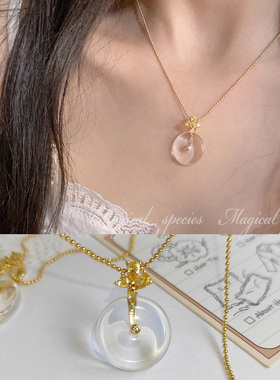 物种 日系龙心少女同款新中式平安扣简约百搭甜美纯欲锁骨项链女