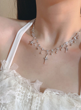 bingbing四芒星百搭少女款项链