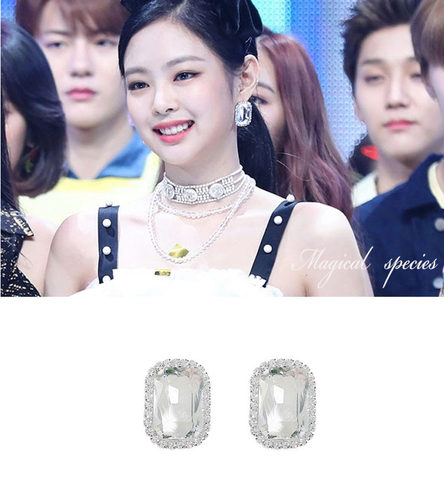 物种jennie方钻明星同款耳环