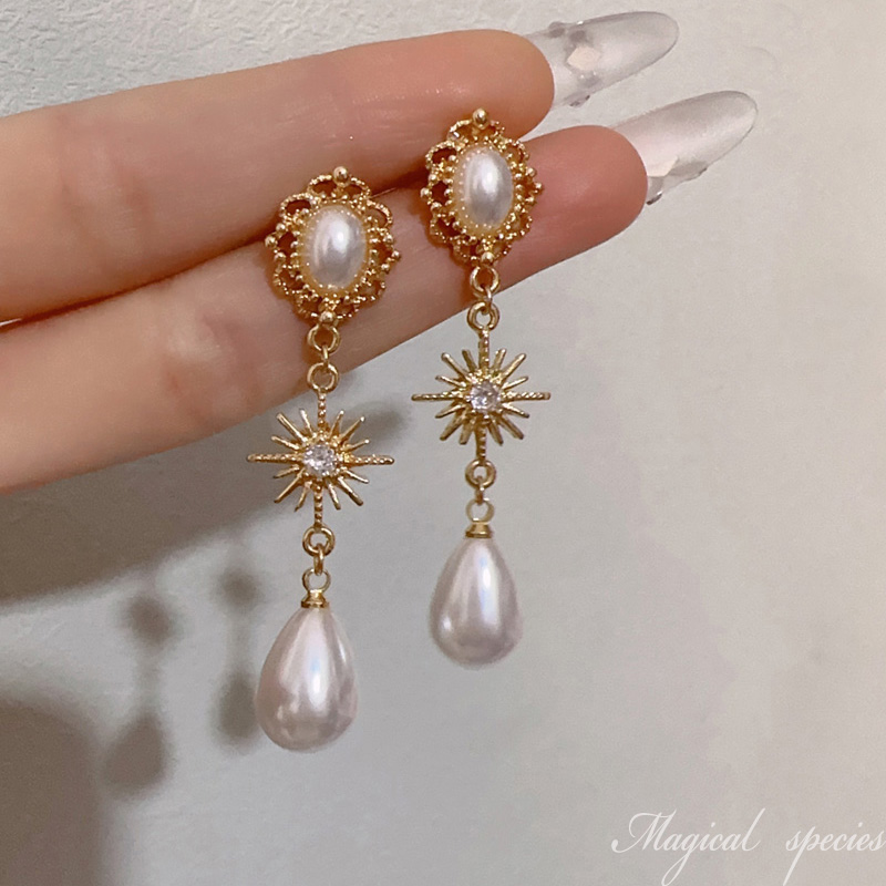 iu元英同款巴洛克耳环耳夹