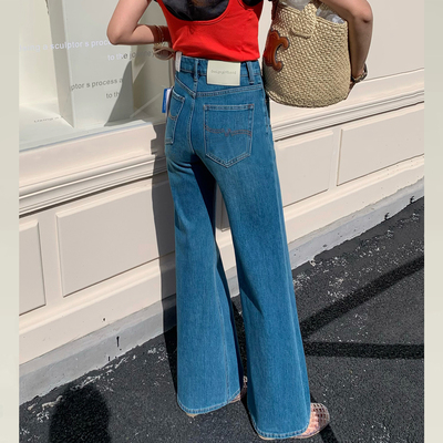 直筒加薄绒牛仔裤女2025新款显瘦