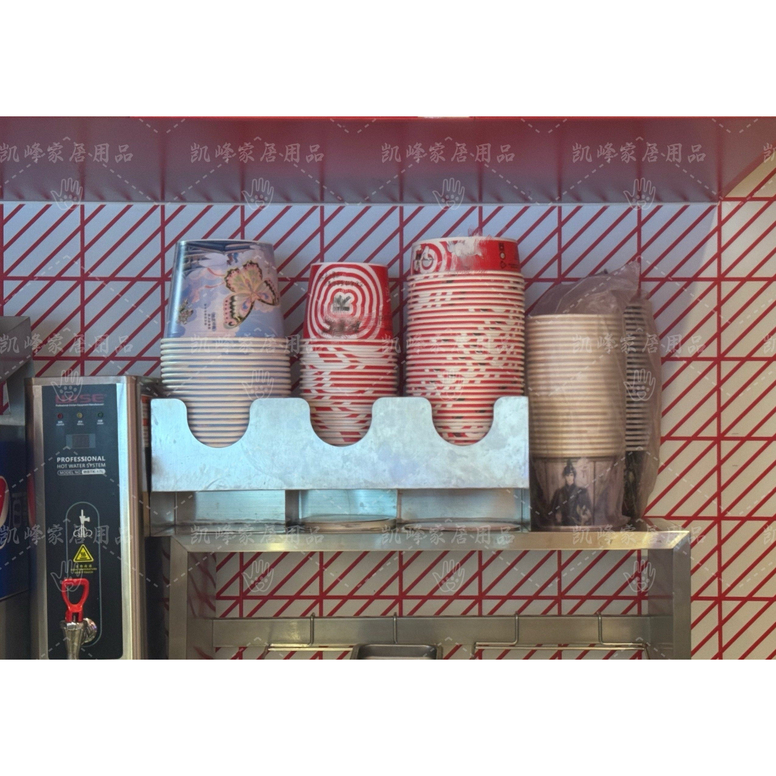 快餐店同款全家桶大/小桶+小食拼盘盖子不锈钢收纳架凯峰收纳工具