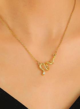 ins新款男士个性气质蛇形项链