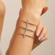 women抽拉式 Fashionable 手链 cross bracelet diamond encrusted