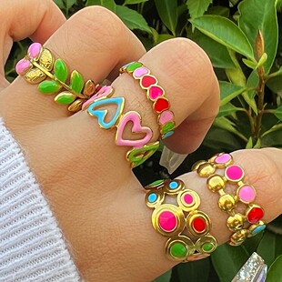 gold plated women fading 戒指 for 18K ring Non minimalist