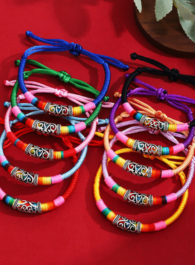 Ethnic style retro light luxury stretchable fashion bracelet