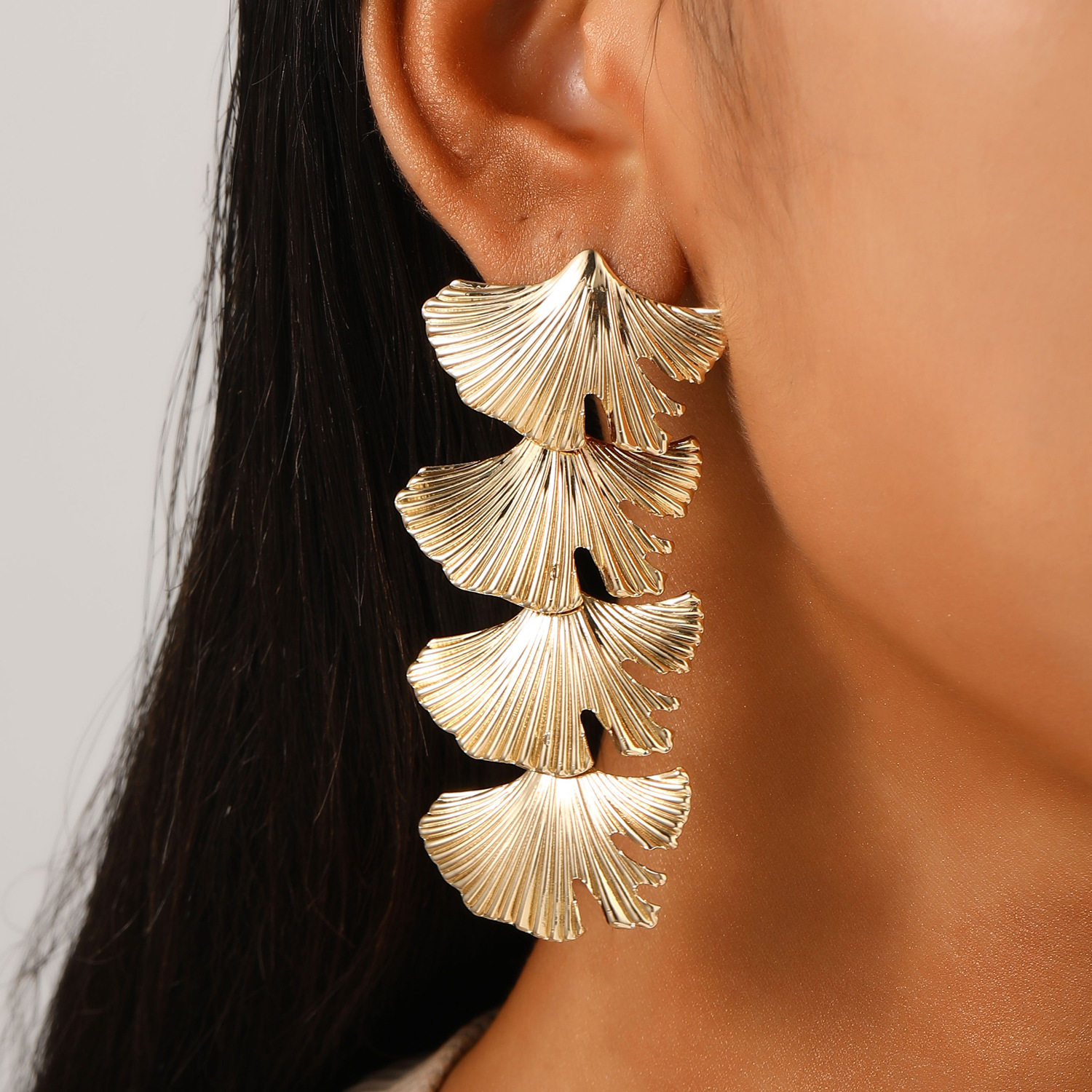 妙雅欧美欧美流行合金夸张银耳环