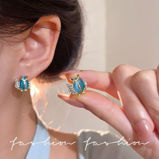 Tulip flower simple exquisite light luxury earrings women