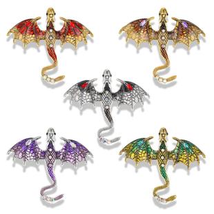 Classic enamelled dragon Creative brooch for men and women