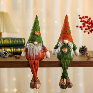 long posture legged doll Rudolph Christmas faceless sitting