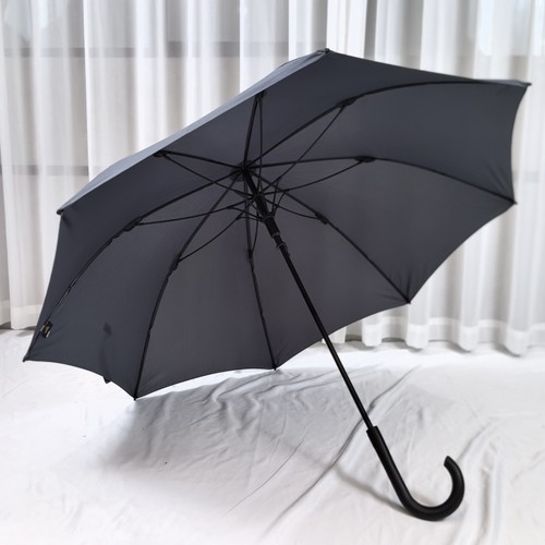 日本无印灰色自动纤维防风长柄伞