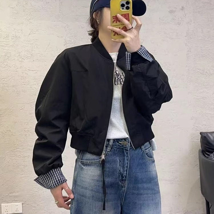 欧货休闲棒球服外套女开春2026新款薄款宽松韩系百搭夹克洋气上衣